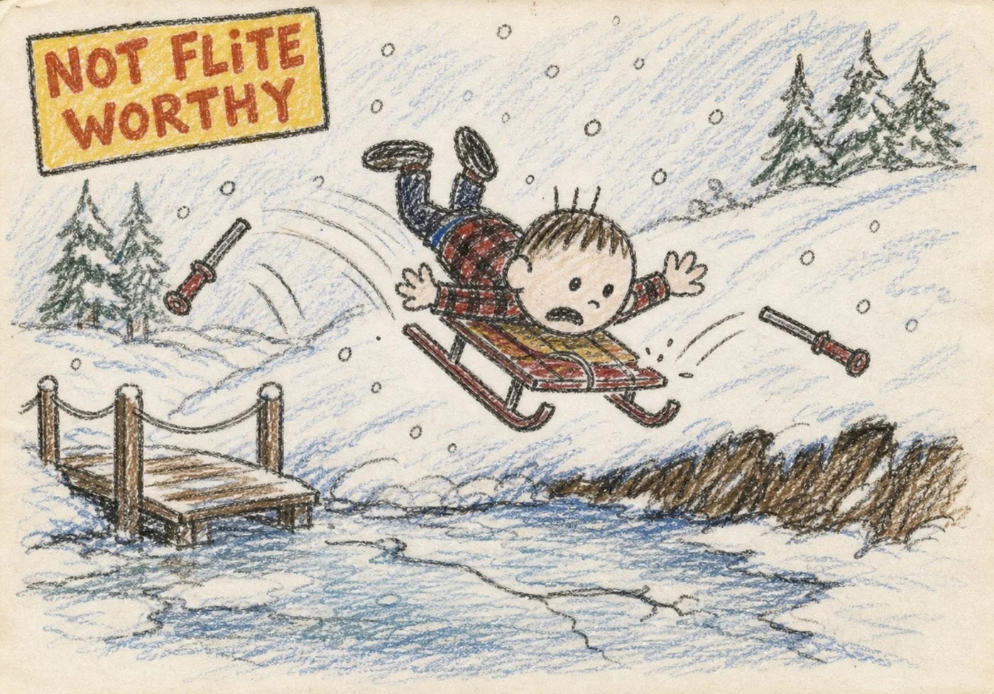 The rail sled, mid–unscheduled flight worthiness test.